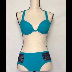 Aerie Blue Laced Bikini  S/P